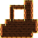 Ground (block) in Super Mario Maker - New Super Mario Bros. U game style, Castle theme.