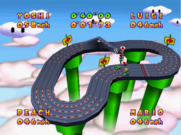 First course of the Slot Car Derby minigame of Mario Party 2.