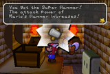 Mario obtaining the Super Hammer