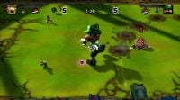 Luigi running as Super Luigi in Mario Strikers Charged