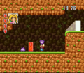 Peach's appearance on the top-left is meant to go along with the radio drama narrative. The game's real-time clock reminded players to pursue gameplay, as events happened at key timed instances.