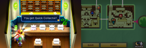 Mario getting the Quick Collector from Miles Tones in the town part of Beanbean Castle of Mario & Luigi: Superstar Saga + Bowser's Minions.