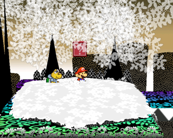 Only visible ? Block in Boggly Woods of Paper Mario: The Thousand-Year Door.