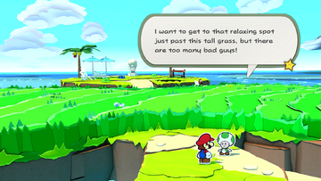 Club Island in Paper Mario: The Origami King