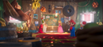 Cranky Kong helping Mario and his friends return to the Mushroom Kingdom