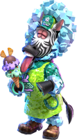 Artwork of an zebra NPC in Donkey Kong Bananza