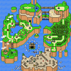 Dinosaur Land world map, as seen in Super Mario World.