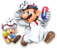 Dr. Mario and Dr. Toad in Dr. Mario World
