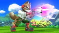 Fox using his Blaster in Super Smash Bros. for Wii U