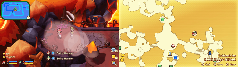 Hidden blocks 7-8 in Heatfreeze Island from Mario & Luigi: Brothership