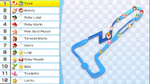 The GamePad map mode during a race, which is only available to players who play with the Wii U GamePad