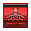 A Mario Kart Tour Mario Kart (Oil) "hot shot" badge