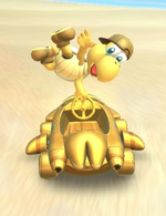 Gold Koopa (Freerunning) performing a trick.