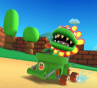 Horsetails and a happy Petey Piranha on 3DS Piranha Plant Slide