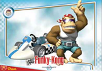 Mario Kart Wii trading card for Funky Kong.