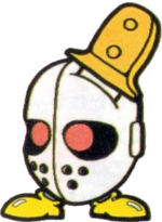 Artwork of a Masked Ghoul, from Super Mario Land 2: 6 Golden Coins.