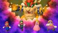 Mario and Co. try to run away from Bowser before one of his minigames.(E3 Version)