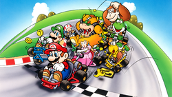 The banner image for Super Mario Kart on Nintendo Music.