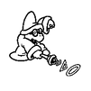 Magikoopa Stamp from Super Mario 3D World.