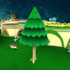 In-game screenshot of a Pine Tree in Super Mario Galaxy 2.