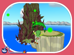 The microgame The Wind Waker from WarioWare Gold