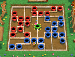 Toadette about to win in Warp Pipe Dreams