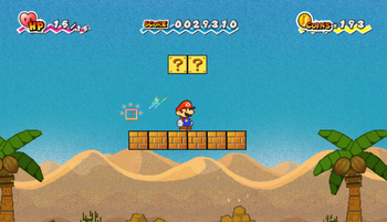 Twenty-first and twenty-second ? Blocks in Yold Desert of Super Paper Mario.