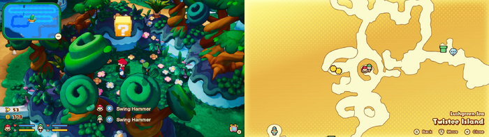 Eighth ? block in Twistee Island from Mario & Luigi: Brothership
