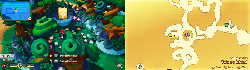 Eighth ? block in Twistee Island from Mario & Luigi: Brothership