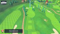 Hole 2 of Bonny Greens in Mario Golf: Super Rush.