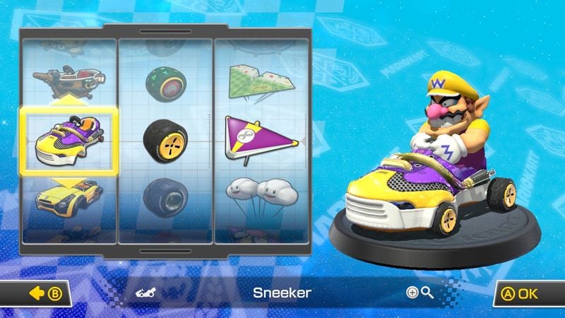 File:MK8 Wario Yellow Sneeker Kart Select.jpg