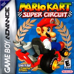 North American game cover art of Mario Kart: Super Circuit.