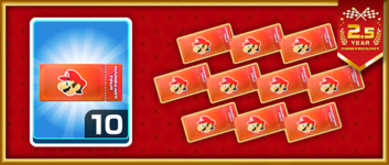 The Driver Point-Boost Tickets 10 Ticket Set from the Samurai Tour in Mario Kart Tour