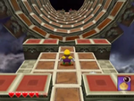 One of Mirror Mansion's red diamond sub-levels from Wario World.