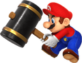 Mario using a Hammer