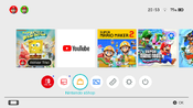 The Nintendo eShop being highlighted on the Nintendo Switch's Home Screen.