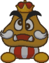 Sprite of the Goomba King, from Paper Mario.