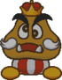 Sprite of the Goomba King, from Paper Mario.