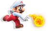 Artwork of Fire Mario from SMBW with shadow