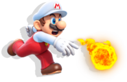 Artwork of Fire Mario from SMBW with shadow