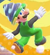 A screen shot of Drill Luigi from the Super Mario Bros. Wonder Direct