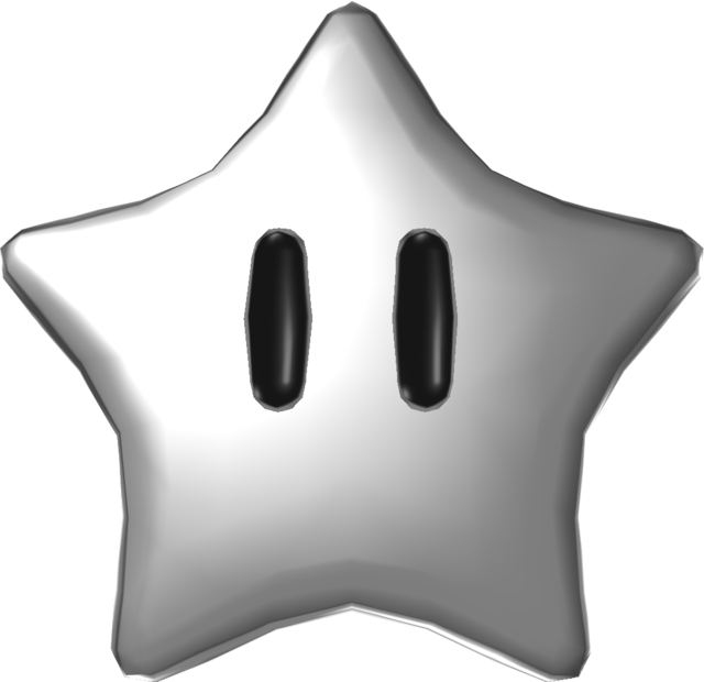 File Smg Asset Model Silver Star Png Super Mario Wiki The Mario