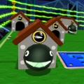 Screenshot of the little houses from Super Mario Galaxy