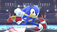 Screenshot of Sonic from Super Smash Bros. for Wii U