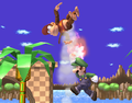 Luigi's Super Jump Punch in Super Smash Bros. Brawl
