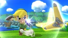Toon Link's Boomerang in Super Smash Bros. for Wii U.