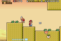 The level Vegetable Volley from Super Mario Advance 4