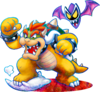 Official group artwork of Bowser and Antasma in his bat form, from Mario & Luigi: Dream Team