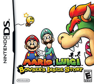 The North American cover of Mario & Luigi: Bowser's Inside Story.