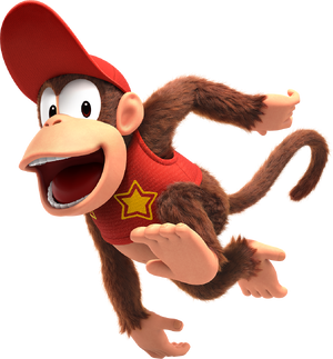 Artwork of Diddy Kong, found on the Mario Portal website